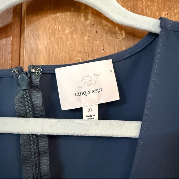 CINQ A SEPT Andra Wrap Blouse in Blue XL - Picture 2 of 3